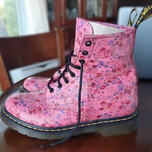RARE Dr. Martens 1460 W Acid Pink Little Flowers Boots